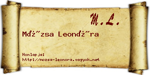 Mózsa Leonóra névjegykártya